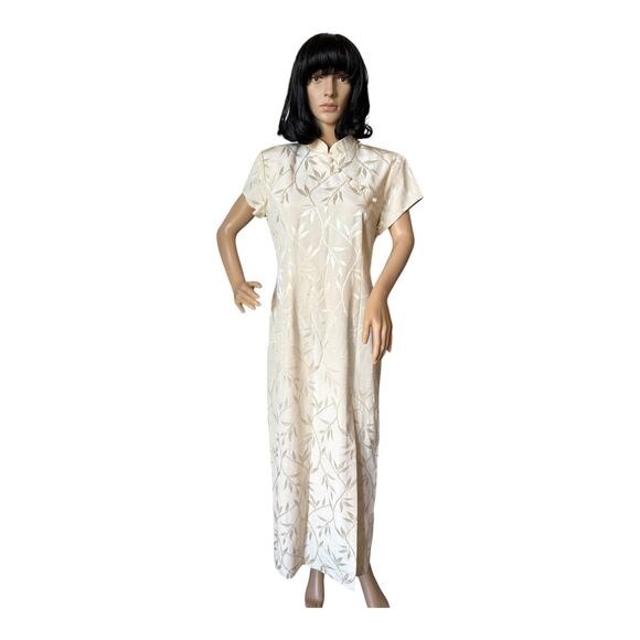 NWT Vintage ivory Brocade Cheongsam Dress from J.R. Nites by Caliente Size 10 P - Picture 17 of 17